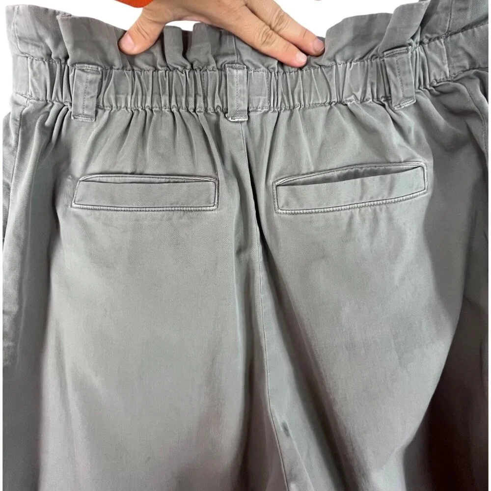 Sage Green Paperbag Waist Pants Everlane Organic Cotton Pull On Size S